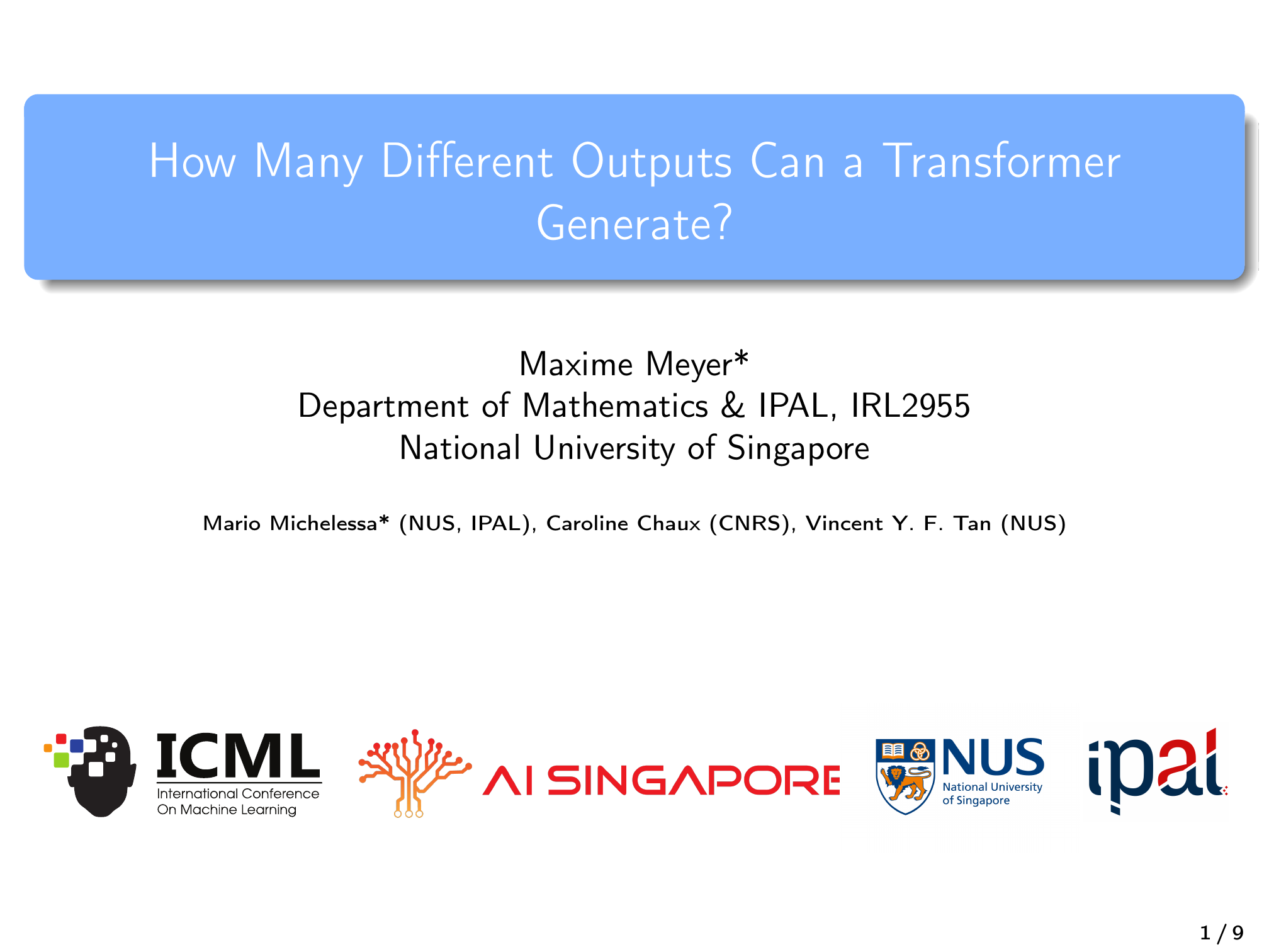 ICML presentation slide
